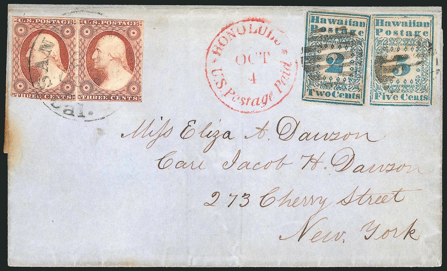 Hawaiian Missionary stamps — 1851 Kingdom of Hawaii first stamps